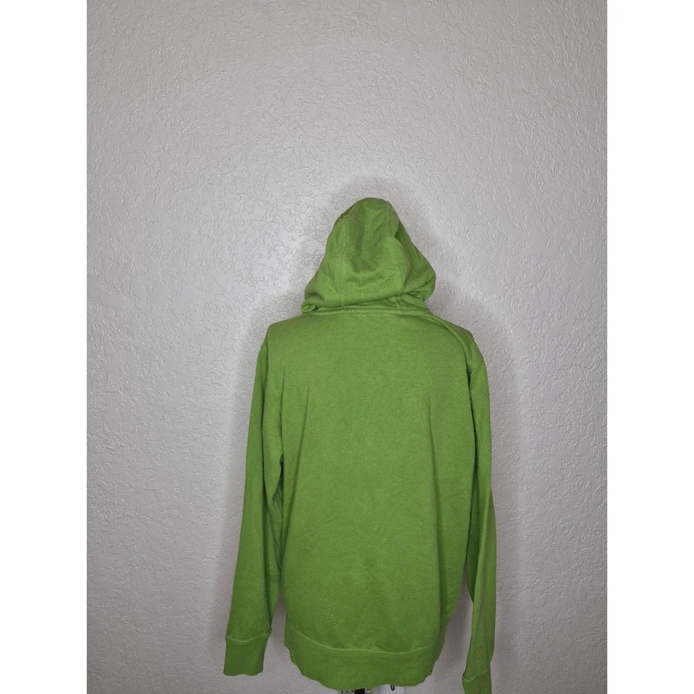 The North Face Mens Green Pullover Hoodie Logo Graphic Sweatshirt Size M